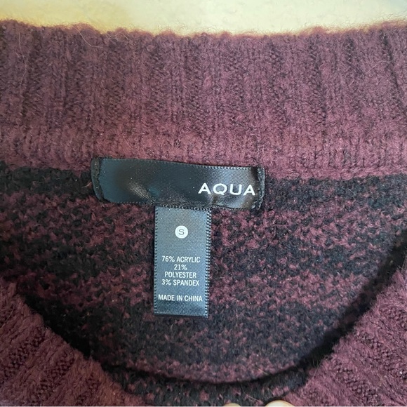 Aqua Zebra Stripe Drop Shoulder Sweater - Picture 4 of 6